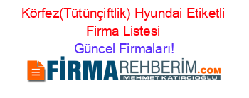 Körfez(Tütünçiftlik)+Hyundai+Etiketli+Firma+Listesi Güncel+Firmaları!