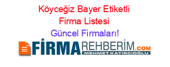 Köyceğiz+Bayer+Etiketli+Firma+Listesi Güncel+Firmaları!