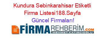 Kundura+Sebinkarahisar+Etiketli+Firma+Listesi188.Sayfa Güncel+Firmaları!