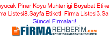 Kuyucak+Pinar+Koyu+Muhtarligi+Boyabat+Etiketli+Firma+Listesi8.Sayfa+Etiketli+Firma+Listesi3.Sayfa Güncel+Firmaları!