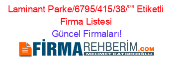 Laminant+Parke/6795/415/38/””+Etiketli+Firma+Listesi Güncel+Firmaları!