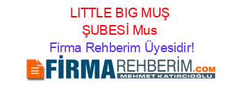 LITTLE+BIG+MUŞ+ŞUBESİ+Mus Firma+Rehberim+Üyesidir!