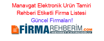 Manavgat+Elektronik+Urün+Tamiri+Rehberi+Etiketli+Firma+Listesi Güncel+Firmaları!