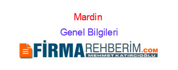 Mardin+ Genel+Bilgileri