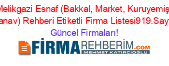Melikgazi+Esnaf+(Bakkal,+Market,+Kuruyemiş,+Manav)+Rehberi+Etiketli+Firma+Listesi919.Sayfa Güncel+Firmaları!