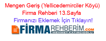 Mengen+Geriş+(Yellicedemirciler+Köyü)+Firma+Rehberi+13.Sayfa+ Firmanızı+Eklemek+İçin+Tıklayın!