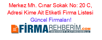 Merkez+Mh.+Cınar+Sokak+No:+20+C,+Adresi+Kime+Ait+Etiketli+Firma+Listesi Güncel+Firmaları!