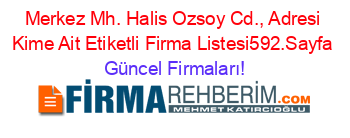 Merkez+Mh.+Halis+Ozsoy+Cd.,+Adresi+Kime+Ait+Etiketli+Firma+Listesi592.Sayfa Güncel+Firmaları!