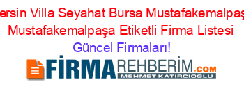 Mersin+Villa+Seyahat+Bursa+Mustafakemalpaşa+Mustafakemalpaşa+Etiketli+Firma+Listesi Güncel+Firmaları!