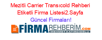 Mezitli+Carrier+Transıcold+Rehberi+Etiketli+Firma+Listesi2.Sayfa Güncel+Firmaları!