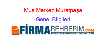 Muş+Merkez+Muratpaşa Genel+Bilgileri