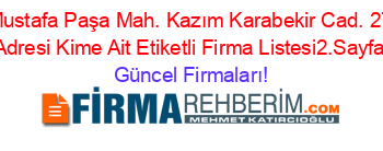Mustafa+Paşa+Mah.+Kazım+Karabekir+Cad.+27+Adresi+Kime+Ait+Etiketli+Firma+Listesi2.Sayfa Güncel+Firmaları!
