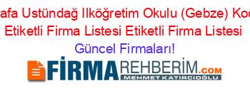 Mustafa+Ustündağ+Ilköğretim+Okulu+(Gebze)+Kocaeli+Etiketli+Firma+Listesi+Etiketli+Firma+Listesi Güncel+Firmaları!