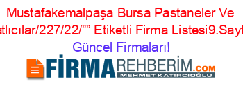 Mustafakemalpaşa+Bursa+Pastaneler+Ve+Tatlıcılar/227/22/””+Etiketli+Firma+Listesi9.Sayfa Güncel+Firmaları!