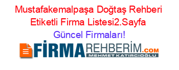 Mustafakemalpaşa+Doğtaş+Rehberi+Etiketli+Firma+Listesi2.Sayfa Güncel+Firmaları!
