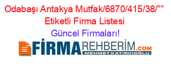 Odabaşı+Antakya+Mutfak/6870/415/38/””+Etiketli+Firma+Listesi Güncel+Firmaları!