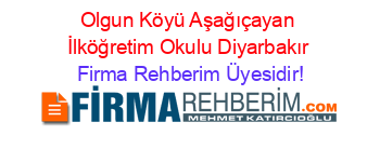 Olgun+Köyü+Aşağıçayan+İlköğretim+Okulu+Diyarbakır Firma+Rehberim+Üyesidir!