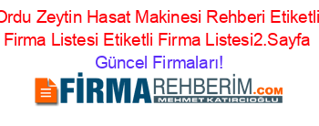 Ordu+Zeytin+Hasat+Makinesi+Rehberi+Etiketli+Firma+Listesi+Etiketli+Firma+Listesi2.Sayfa Güncel+Firmaları!