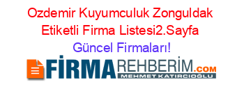 Ozdemir+Kuyumculuk+Zonguldak+Etiketli+Firma+Listesi2.Sayfa Güncel+Firmaları!