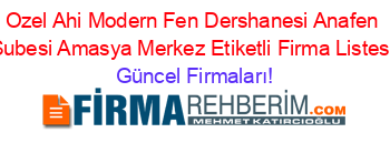 Ozel+Ahi+Modern+Fen+Dershanesi+Anafen+Subesi+Amasya+Merkez+Etiketli+Firma+Listesi Güncel+Firmaları!