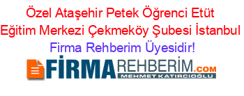 Özel+Ataşehir+Petek+Öğrenci+Etüt+Eğitim+Merkezi+Çekmeköy+Şubesi+İstanbul Firma+Rehberim+Üyesidir!