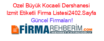 Ozel+Büyük+Kocaeli+Dershanesi+Izmit+Etiketli+Firma+Listesi2402.Sayfa Güncel+Firmaları!