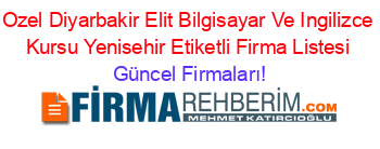 Ozel+Diyarbakir+Elit+Bilgisayar+Ve+Ingilizce+Kursu+Yenisehir+Etiketli+Firma+Listesi Güncel+Firmaları!