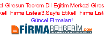 Ozel+Giresun+Teorem+Dil+Eğitim+Merkezi+Giresun+Etiketli+Firma+Listesi3.Sayfa+Etiketli+Firma+Listesi Güncel+Firmaları!