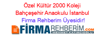 Özel+Kültür+2000+Koleji+Bahçeşehir+Anaokulu+İstanbul Firma+Rehberim+Üyesidir!