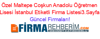 Özel+Maltepe+Coşkun+Anadolu+Öğretmen+Lisesi+İstanbul+Etiketli+Firma+Listesi3.Sayfa Güncel+Firmaları!