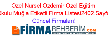 Ozel+Nursel+Ozdemir+Ozel+Eğitim+Okulu+Muğla+Etiketli+Firma+Listesi2402.Sayfa Güncel+Firmaları!