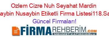 Ozlem+Cizre+Nuh+Seyahat+Mardin+Nusaybin+Nusaybin+Etiketli+Firma+Listesi118.Sayfa Güncel+Firmaları!