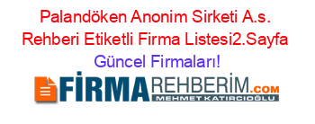 Palandöken+Anonim+Sirketi+A.s.+Rehberi+Etiketli+Firma+Listesi2.Sayfa Güncel+Firmaları!