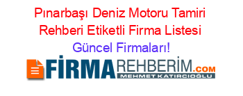 Pınarbaşı+Deniz+Motoru+Tamiri+Rehberi+Etiketli+Firma+Listesi Güncel+Firmaları!