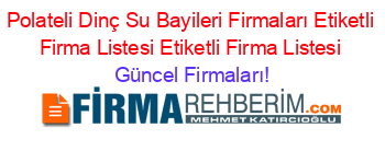 Polateli+Dinç+Su+Bayileri+Firmaları+Etiketli+Firma+Listesi+Etiketli+Firma+Listesi Güncel+Firmaları!