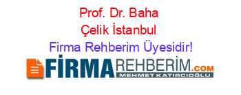 Prof.+Dr.+Baha+Çelik+İstanbul Firma+Rehberim+Üyesidir!