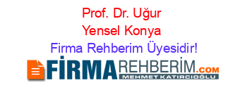 Prof.+Dr.+Uğur+Yensel+Konya Firma+Rehberim+Üyesidir!