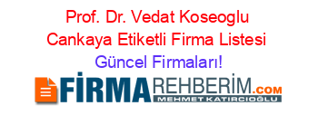 Prof.+Dr.+Vedat+Koseoglu+Cankaya+Etiketli+Firma+Listesi Güncel+Firmaları!