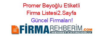 Promer+Beyoğlu+Etiketli+Firma+Listesi2.Sayfa Güncel+Firmaları!