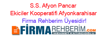 S.S.+Afyon+Pancar+Ekiciler+Kooperatifi+Afyonkarahisar Firma+Rehberim+Üyesidir!