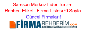 Samsun+Merkez+Lider+Turizm+Rehberi+Etiketli+Firma+Listesi70.Sayfa Güncel+Firmaları!