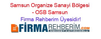 Samsun+Organize+Sanayi+Bölgesi+-+OSB+Samsun Firma+Rehberim+Üyesidir!