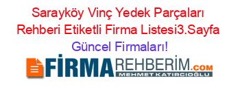 Sarayköy+Vinç+Yedek+Parçaları+Rehberi+Etiketli+Firma+Listesi3.Sayfa Güncel+Firmaları!