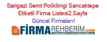 Sarigazi+Semt+Poliklinigi+Sancaktepe+Etiketli+Firma+Listesi2.Sayfa Güncel+Firmaları!
