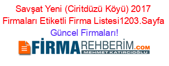 Savşat+Yeni+(Ciritdüzü+Köyü)+2017+Firmaları+Etiketli+Firma+Listesi1203.Sayfa Güncel+Firmaları!
