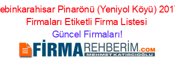 Sebinkarahisar+Pinarönü+(Yeniyol+Köyü)+2017+Firmaları+Etiketli+Firma+Listesi Güncel+Firmaları!