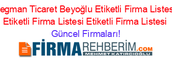 Segman+Ticaret+Beyoğlu+Etiketli+Firma+Listesi+Etiketli+Firma+Listesi+Etiketli+Firma+Listesi Güncel+Firmaları!