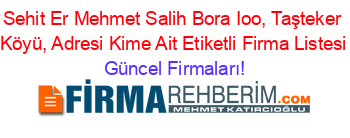 Sehit+Er+Mehmet+Salih+Bora+Ioo,+Taşteker+Köyü,+Adresi+Kime+Ait+Etiketli+Firma+Listesi Güncel+Firmaları!