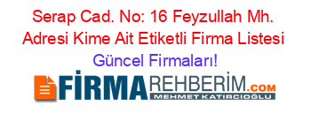 Serap+Cad.+No:+16+Feyzullah+Mh.+Adresi+Kime+Ait+Etiketli+Firma+Listesi Güncel+Firmaları!