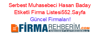 Serbest+Muhasebeci+Hasan+Baday+Etiketli+Firma+Listesi552.Sayfa Güncel+Firmaları!